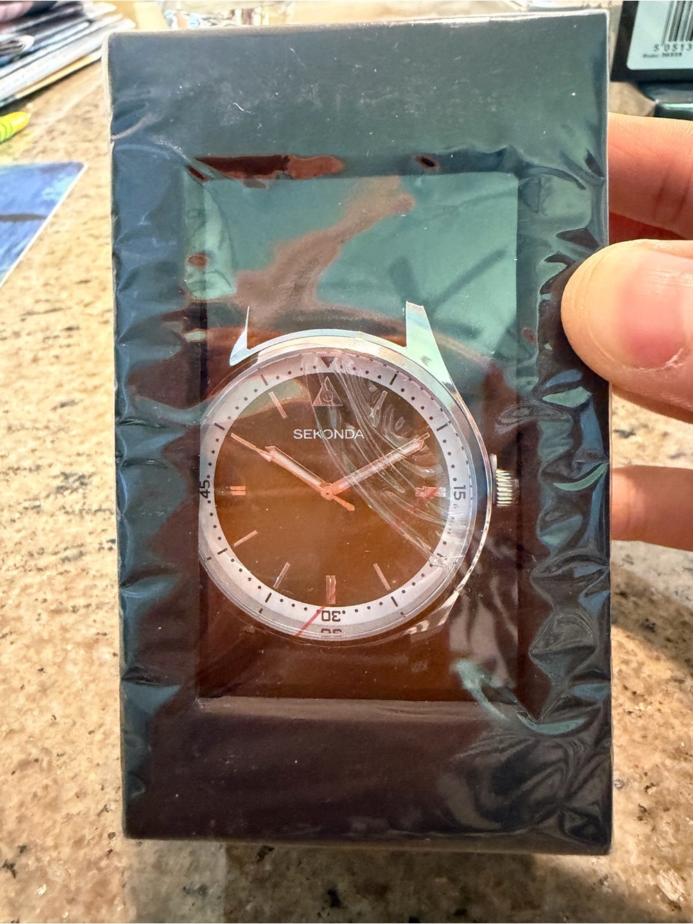 Sekonda 30339 Men’s Analog Quartz Watch – Brown/Green Dial – New in Original Box